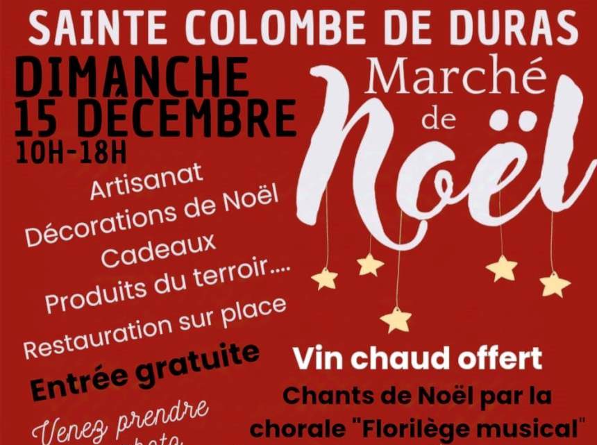 Marché de Noël à Sainte Colombe de Duras