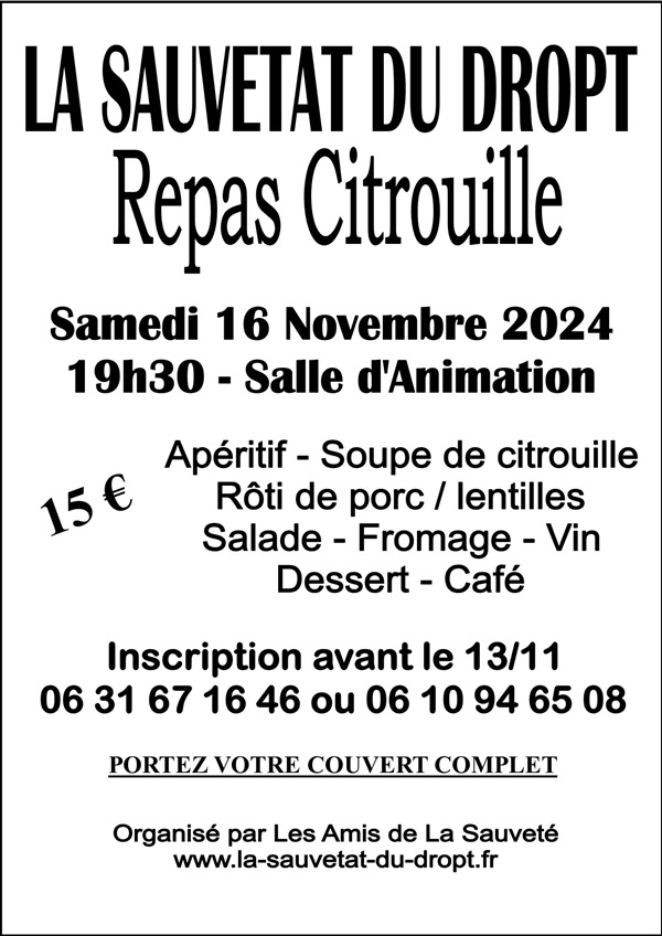 Repas Citrouille