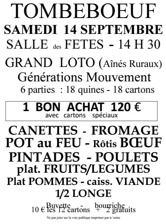 Loto des Ainés ruraux