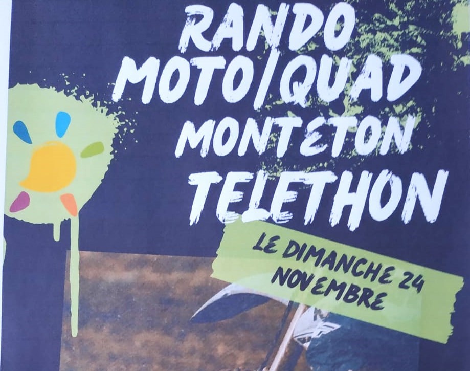 Téléthon organisé par rando Moto Monteton