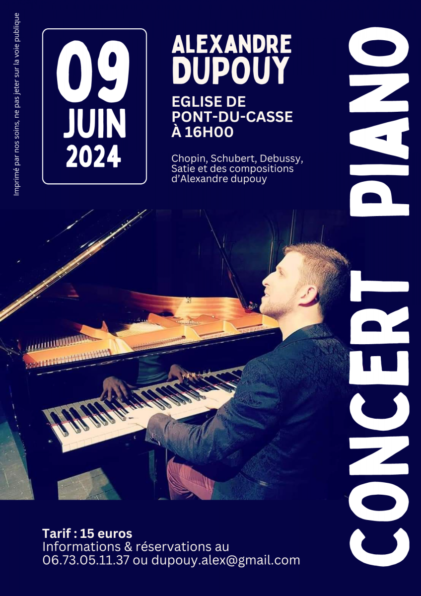 Concert piano Alexandre Dupouy