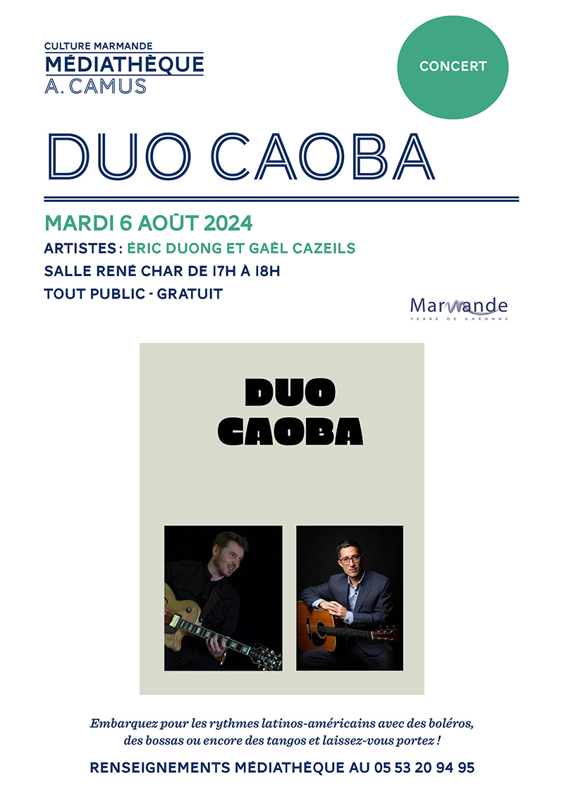 Duo Caoba en concert à la Médiathèque