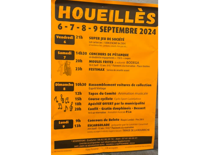 Fête de Houeillès avec fête foraine