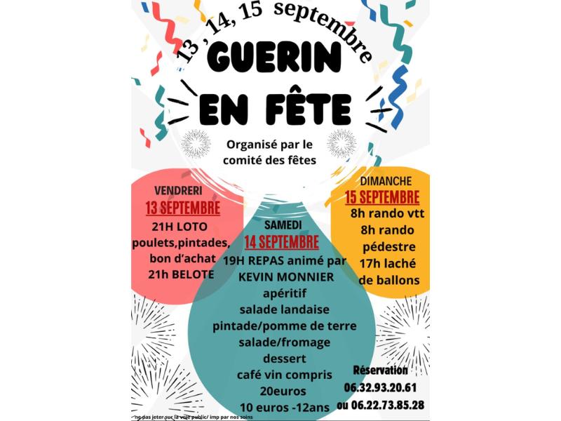 Fête locale à Guérin