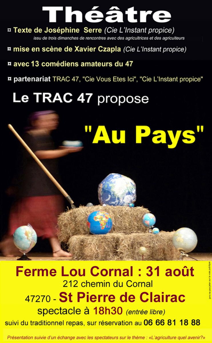 THÉÂTRE ET REPAS A LA FERME LOU CORNAL