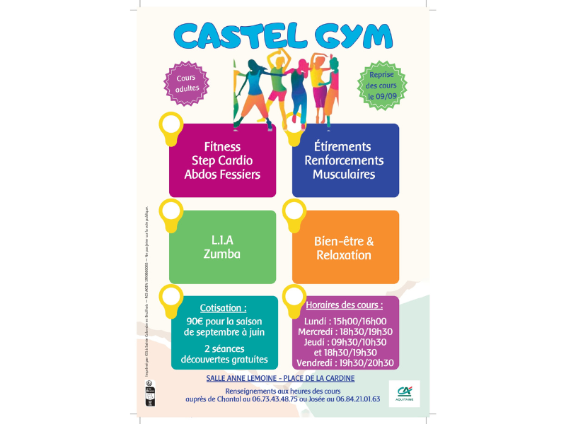 Reprise des activités de Castel'Gym