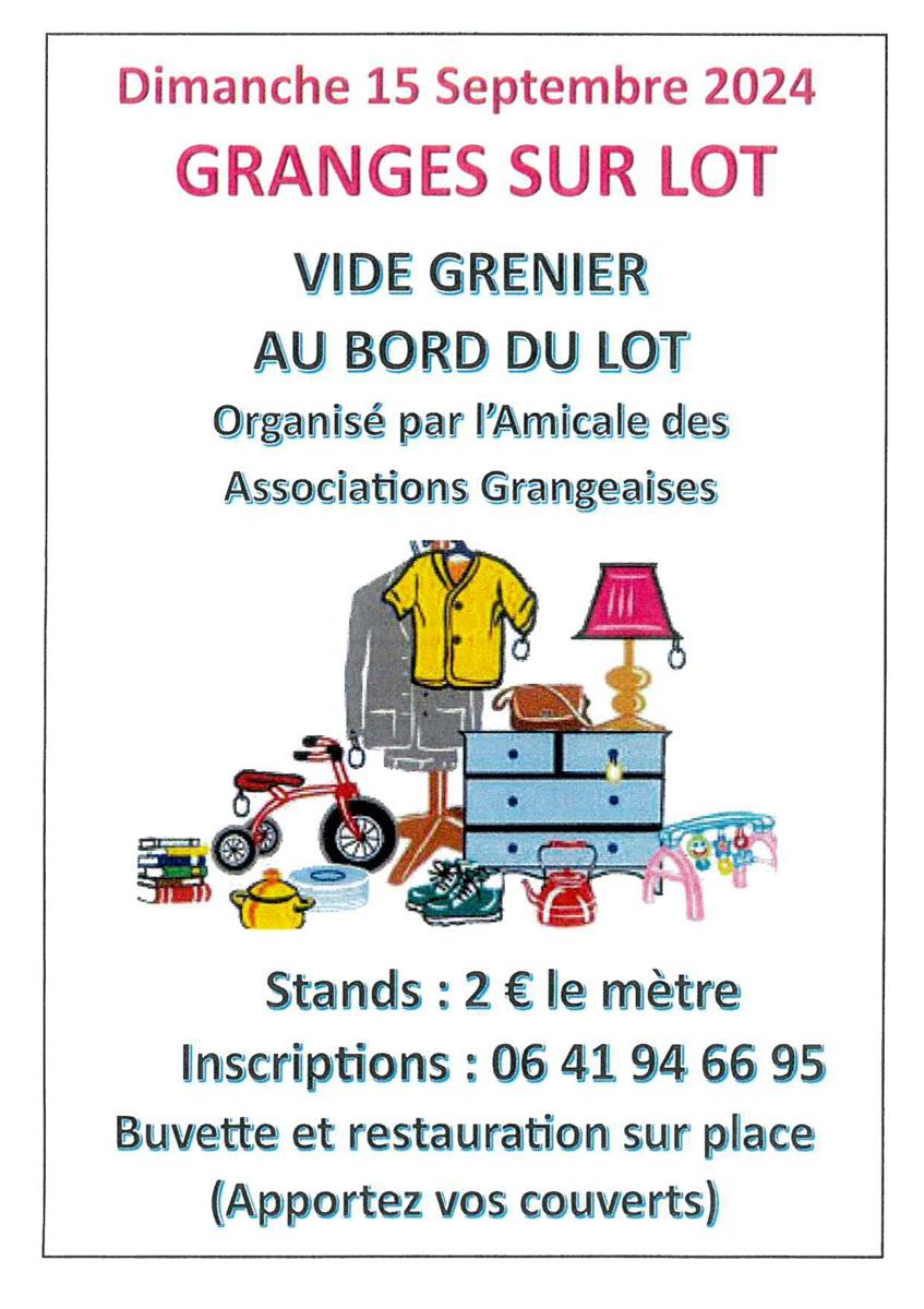 Vide grenier au bord du Lot