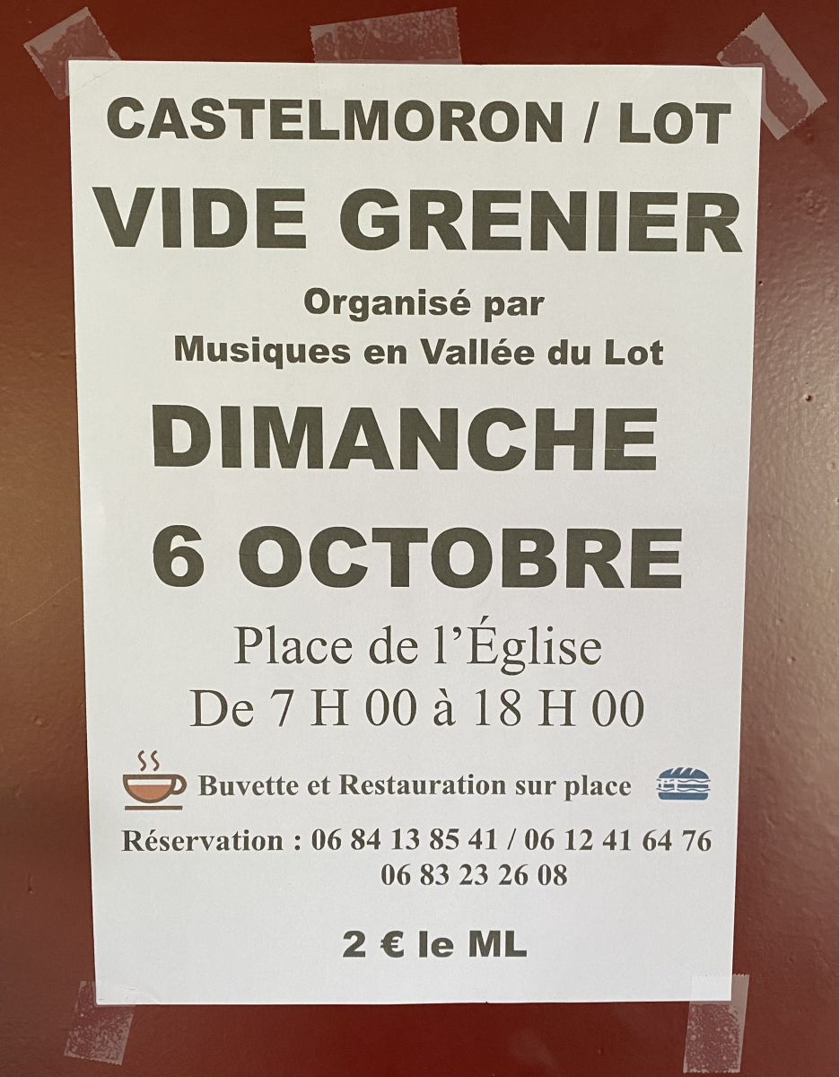 Vide grenier Musiques en Vallée du Lot