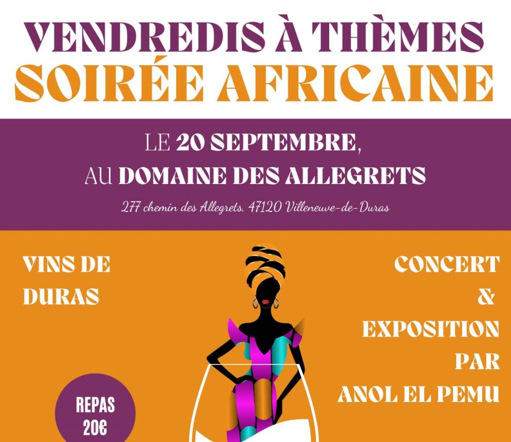 Vendredi à thème soirée africaine au Domaine d ...