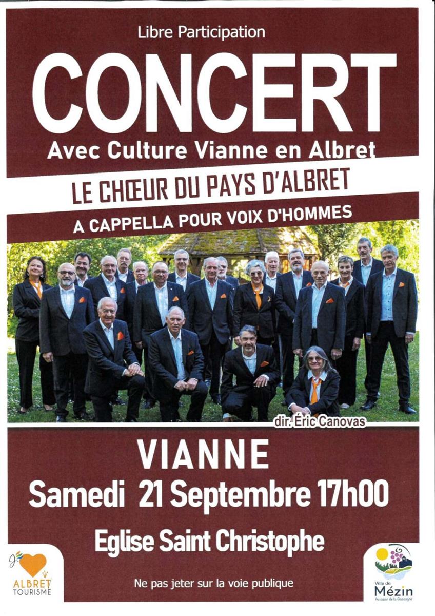 Concert avec Culture Vianne en Albret - Le cho ...