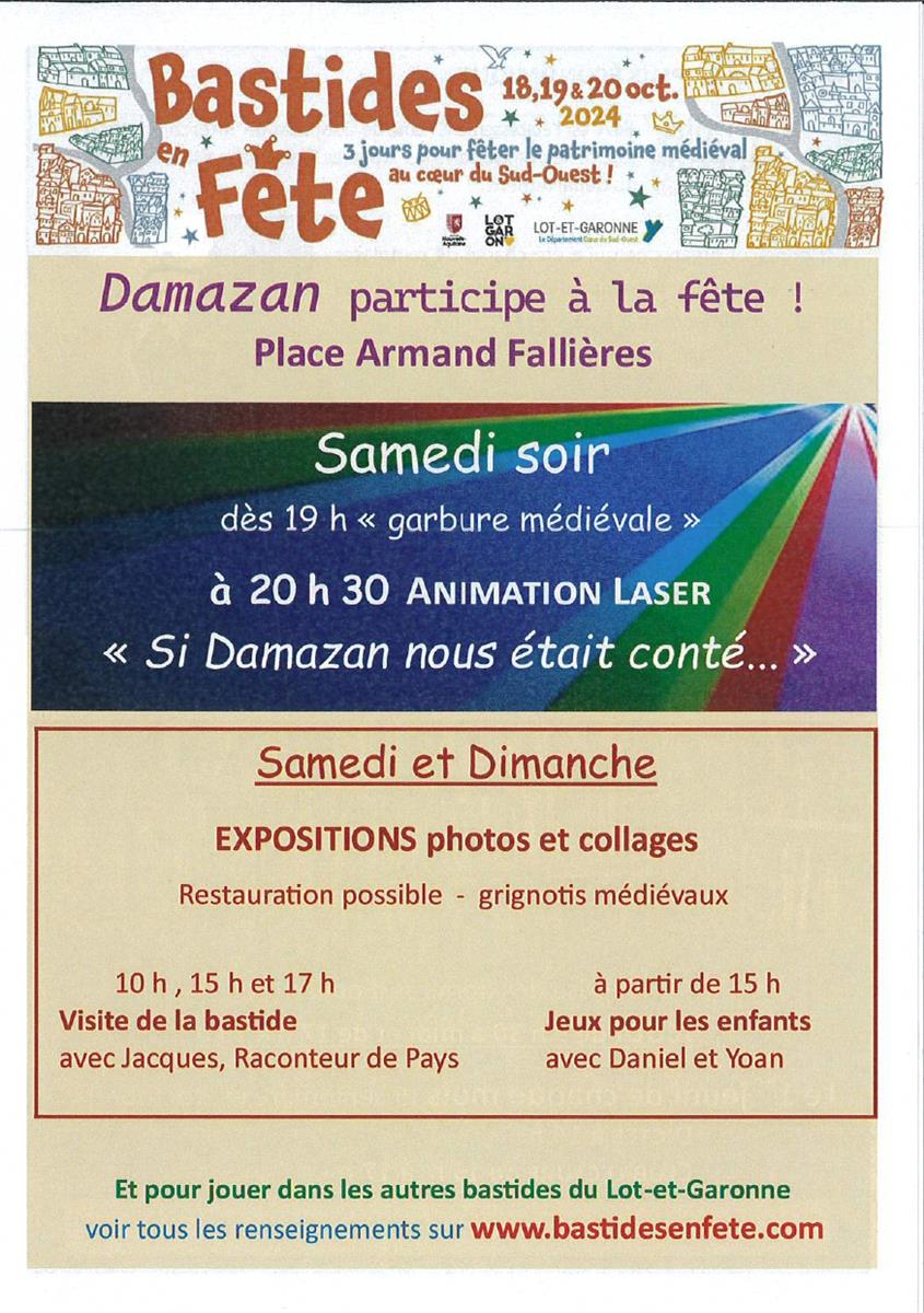 Bastides en fête - Damazan participe à la fête !