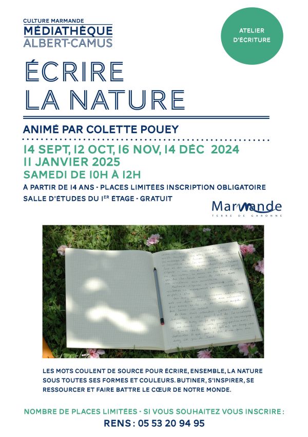 Atelier d'écriture - "Ecrire le Nature" à la M ...