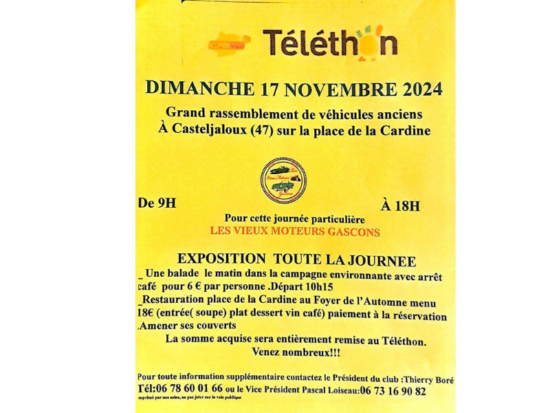 Téléthon : grand rassemblement de véhicules an ...