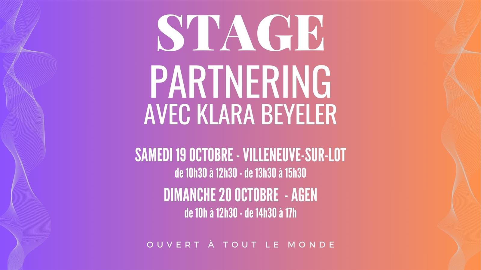 Stage mouvement Partnering avec Klara Beyeler