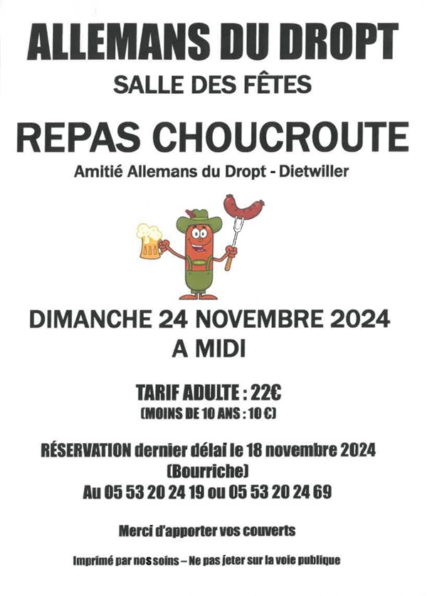 Repas choucroute