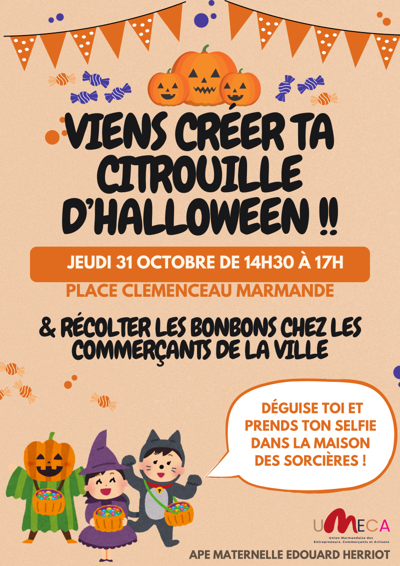 Halloween -Viens créer ta citrouille d'Halloween