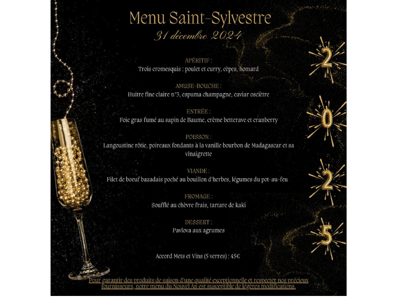 Menu Saint Sylvestre