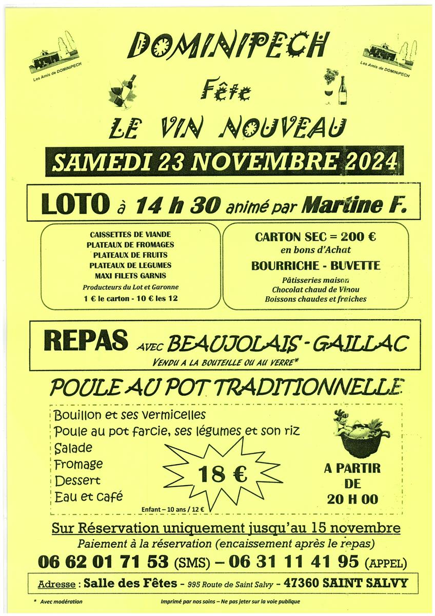 Dominipech fête le vin nouveau