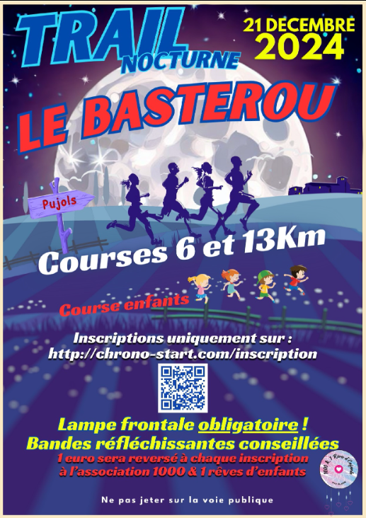 Trail nocturne - Le Bastérou