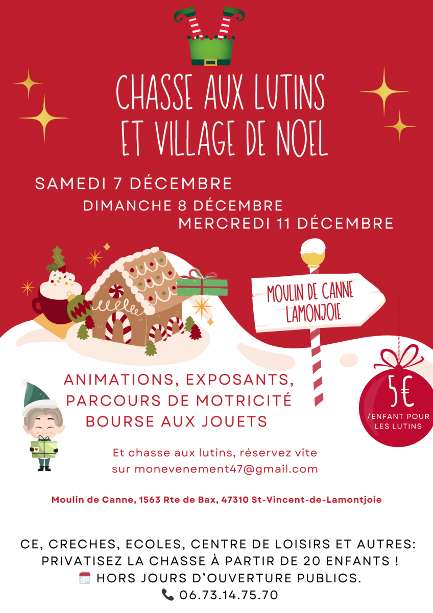 Village de Noël et Chasse aux lutins farceurs