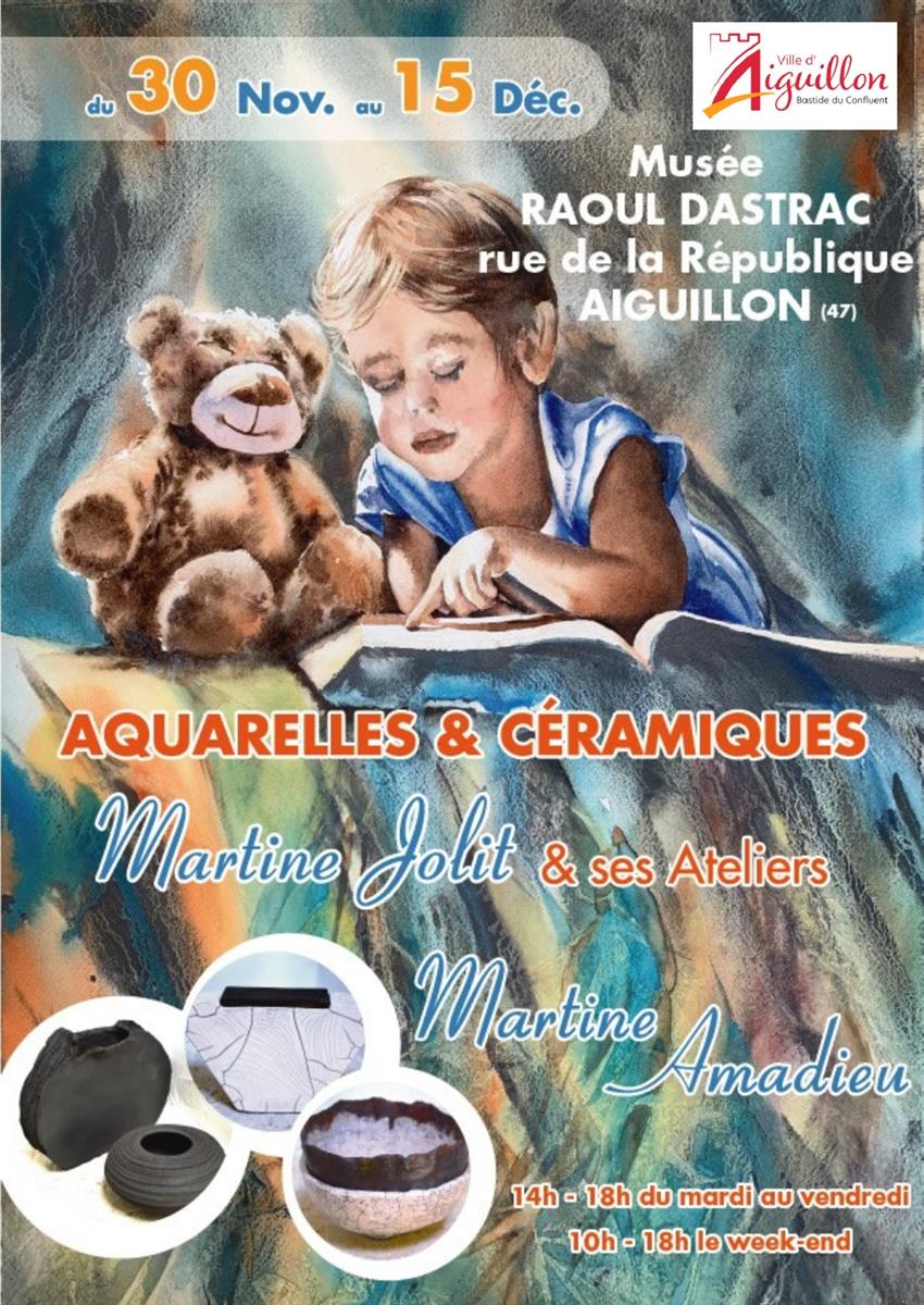 Exposition aquarelles et céramiques