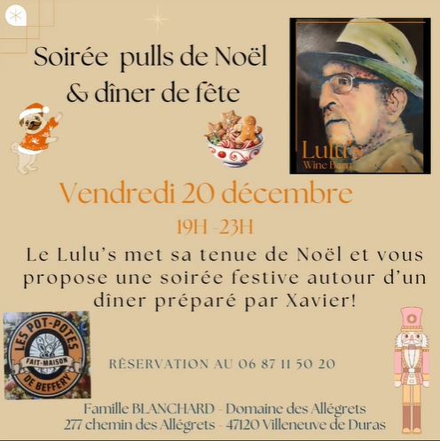 Soirée Spécial Noël vins charcuterie et fromag ...