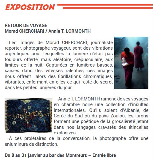 Exposition : Retour de voyage - Morad CHERCHAR ...