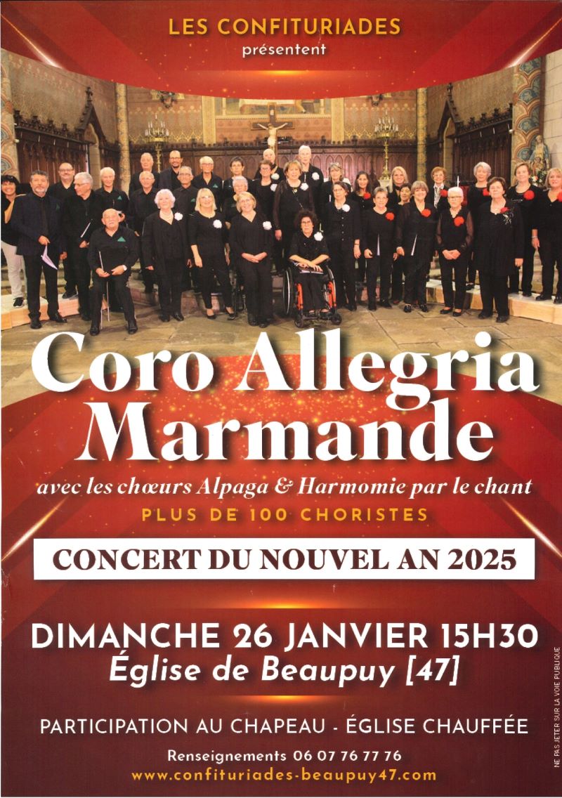 Concert du Nouvel An 2025- Coro ALLEGRIA Marmande