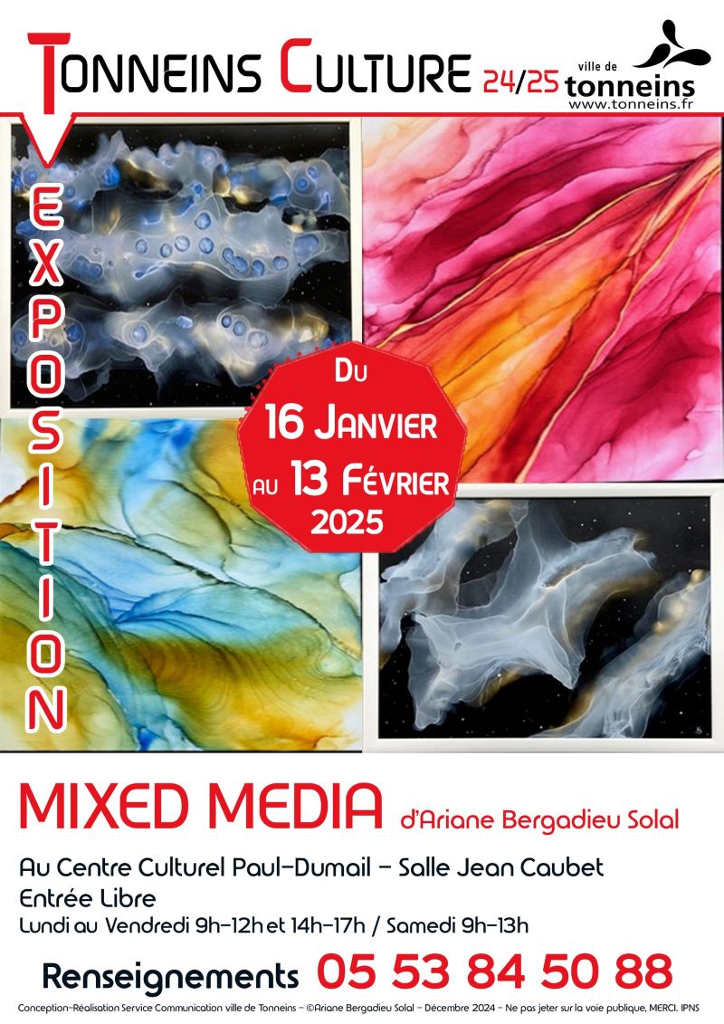 Exposition d'Ariane Bergadieu Solal "MIXED MEDIA"