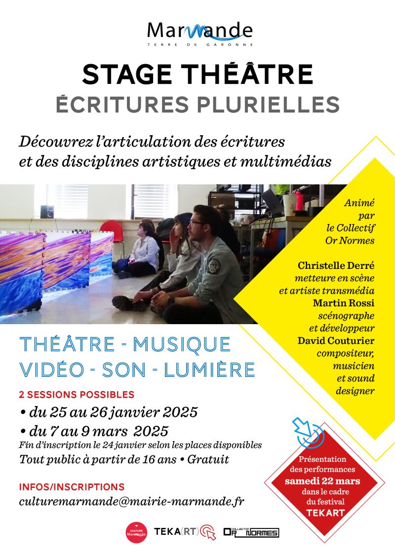 Stage Théâtre - Ecritures Plurielles