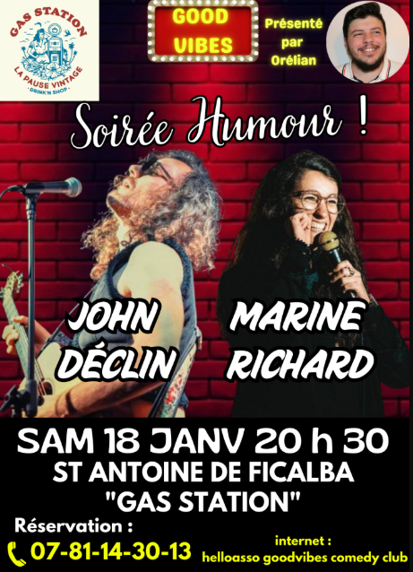 Soirée humour Good Vibes : Marine Richard et J ...