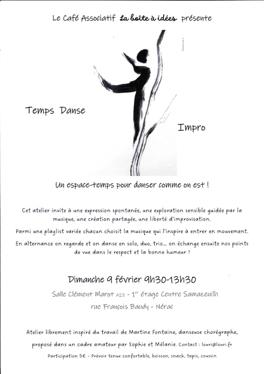 La boîte à idées : Temps danse & impro