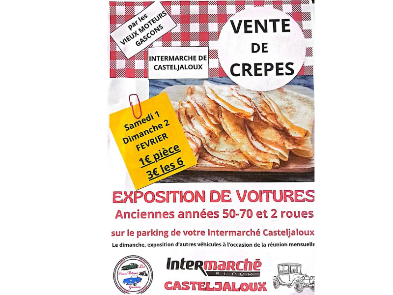 Vente de crêpes réalisée par les Vieux Moteurs ...