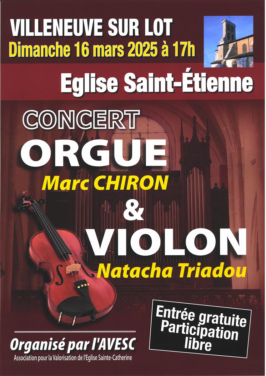 Concert orgue Marc Chiron et violon Natacha Tr ...