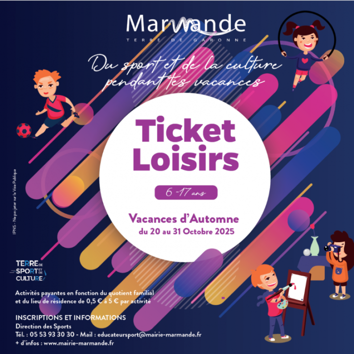 Ticket Loisirs Vacances Automne 2025