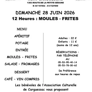 Repas Moules frites