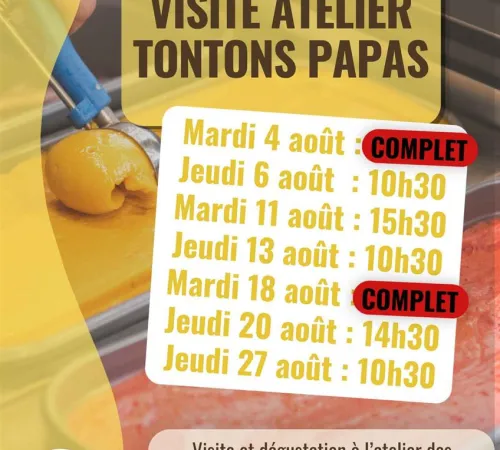 Visite de l'atelier des Tontons Papas - COMPLET